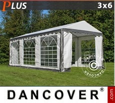 Party Tent 3x6 m PE, Grey/White
