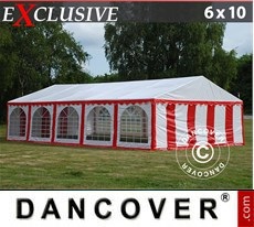 Party Tent 4x6 m PVC, Grey/White