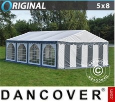 Party Tent 5x8 m PVC, Grey/White
