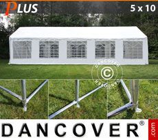 Party Tent 5x10 m PE, White + Ground bar