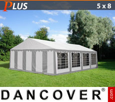 Party Tent 5x8 m PE, Grey/White