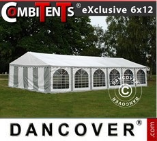 Party Tent 6x12m 4-in-1, Grey/White