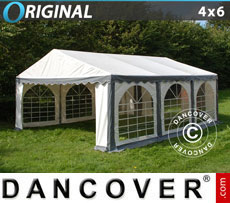 Party Tent 5x10 m PVC, Grey/White