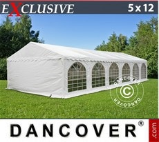 Party Tent 5x6 m PE, Grey/White