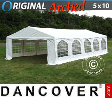 Party Tent 6x10 m PVC, Grey/White