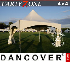 Party Tent 6x12 m PVC, Red/white