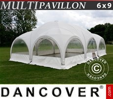 Party Tent 5x10 m PE, Grey/White
